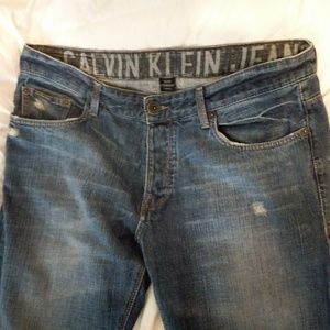 Calvin Klein slim straight low rise jeans